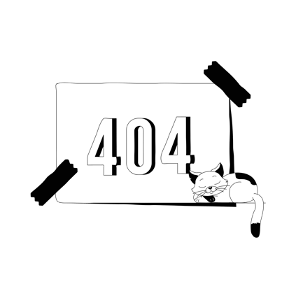 Be Back Soon Illustration with Sleeping Cat