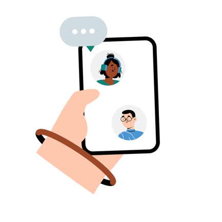 Chatbot Support Flat Illustration
