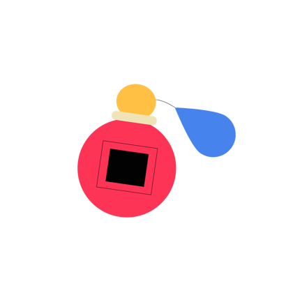 Illustration de bouteille de parfum à design plat