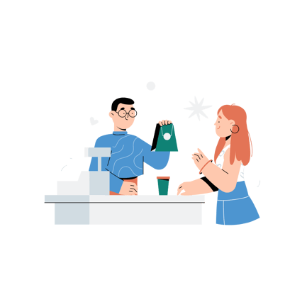 Food Order Handoff Illustration