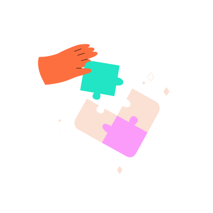 Collaboration Puzzle Piece Assembly Animation