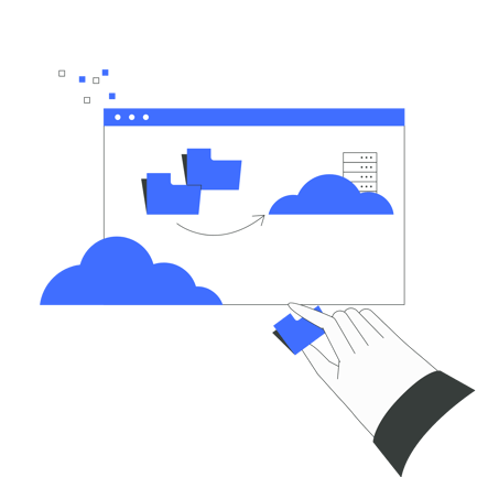 Data Backup Cloud Storage Illustration