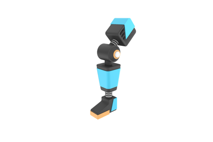 Preview: Bipedal Robotic Leg 3D Illustrations