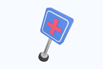 Preview: Hospital Sign 3D Icon