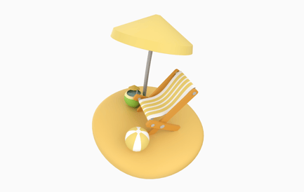 Preview: Playing on The Beach 3D Icons