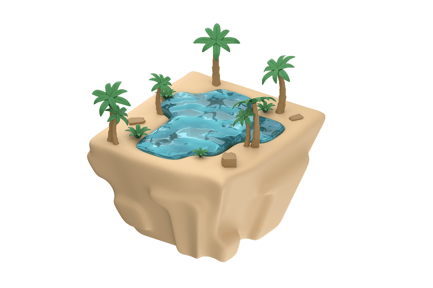 Preview: Oasis 3D Illustration