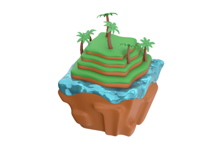 Preview: Terrace Farming 3D Illustration