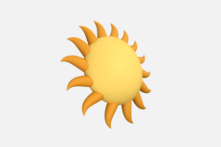 Preview: Sun 3D Icon