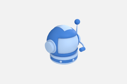 Preview: Astronaut Helmet 3D Illustration