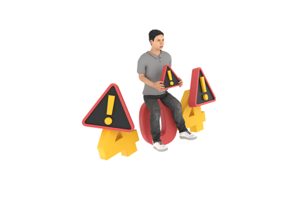 Aperçu: Icône 3D Man Facing 404 Error