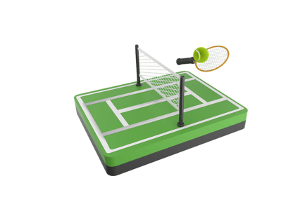 Preview: Tennis Court 3D Illustration