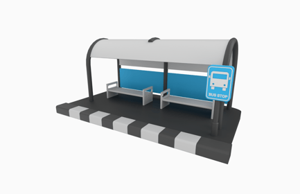 Preview: Bus Shelter 3D Icon