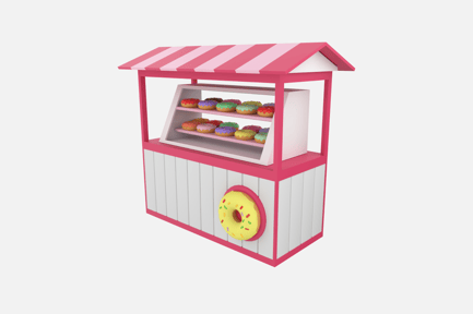 Preview: Donut Stall 3D Illustration