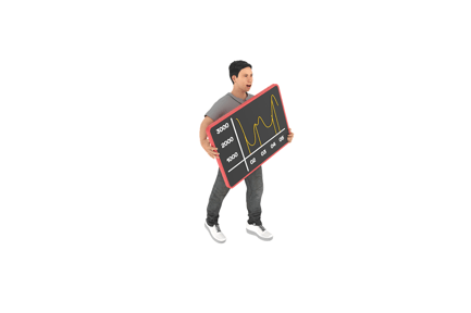 Preview: Man Holding Delivery Report 3D Icon
