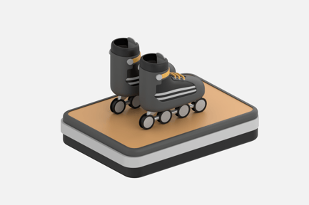 Preview: Roller Skates 3D Illustrations