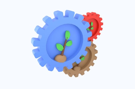 Preview: Engine and Gear System 3D Illustration