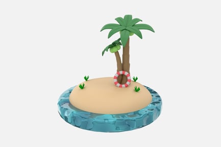Preview: Island 3D Illustrations