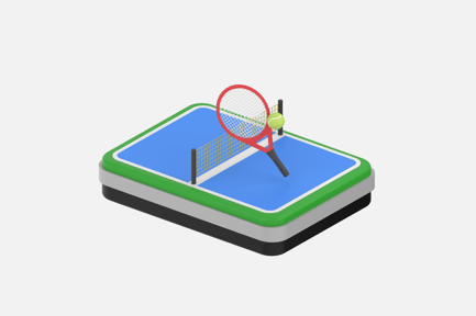 Preview: Tennis 3D Illustrations