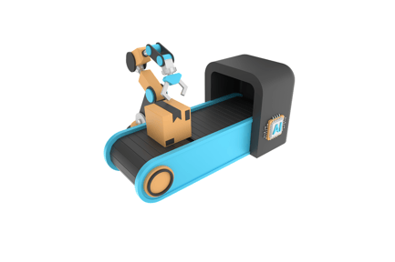 Preview: Robot Conveyor Belt 3D Illustrations