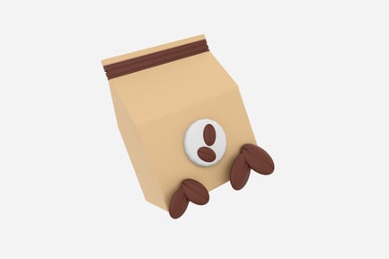 Preview: Coffee Beans Bag 3D Illustration
