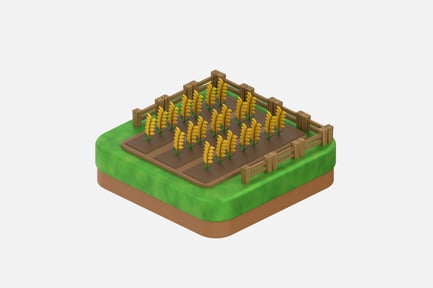 Preview: Wheat Farm 3D Illustrations