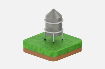 Preview: Water Tank 3D Illustration