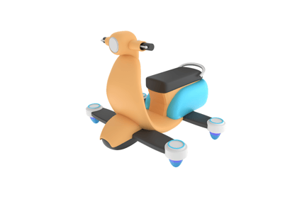 Preview: Flying Scooter 3D Illustrations