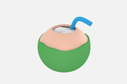 Preview: Coconut Drink 3D Illustrations
