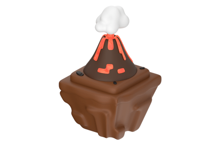 Preview: Volcano 3D Illustration