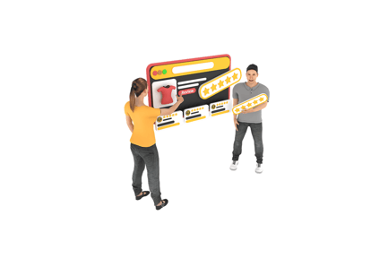 Preview: Woman Sharing Product Review 3D Icon