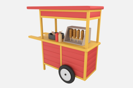 Preview: Tornado Potato Stall 3D Illustration