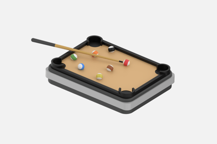 Preview: Billiard 3D Illustrations