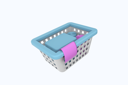Preview: Laundry Basket 3D Illustration