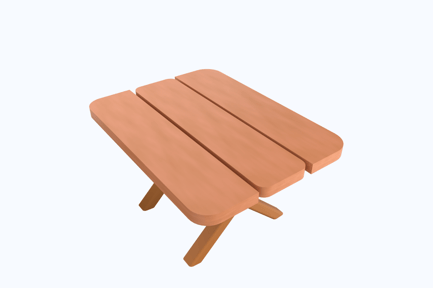 Preview: Folding Table 3D Illustrations