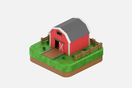 Preview: Farm House 3D Illustrations
