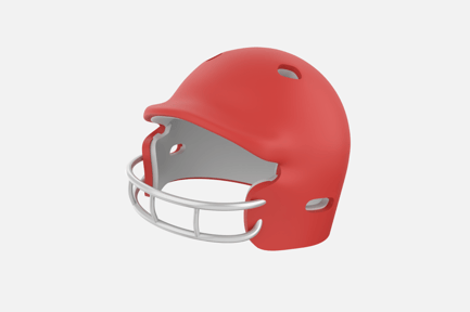 Preview: Batting Helmets Faceguard 3D Illustration