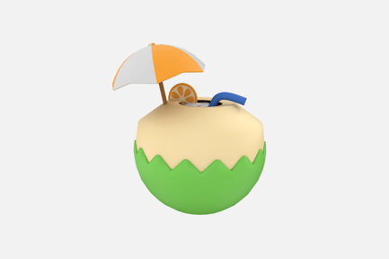 Preview: Coconut Drink 3D Icons