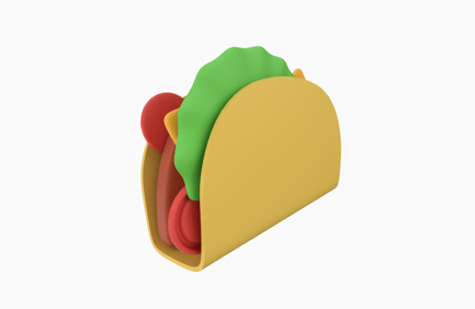 Preview: Taco 3D Illustration
