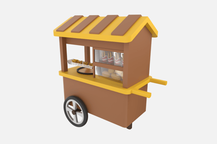 Preview: French Fries Stall 3D Icon