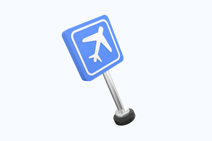 Preview: Airport Sign 3D Icon