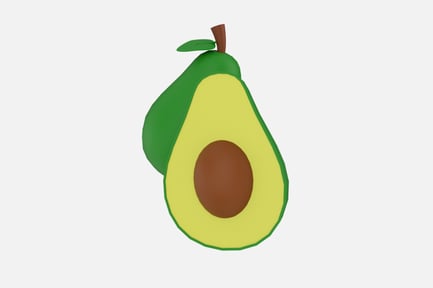 Preview: Avocado Half 3D Icon