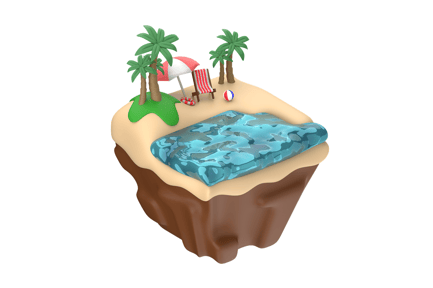 Preview: Beach 3D Illustration