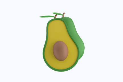 Preview: Avocado 3D Illustration