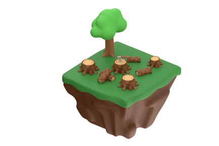 Preview: Diforestation 3D Illustration