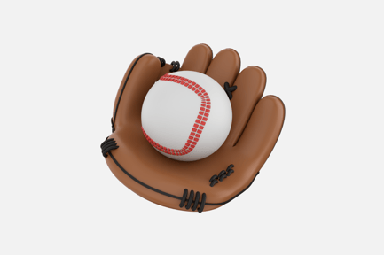 Preview: Baseball Infielders Gloves 3D Illustration