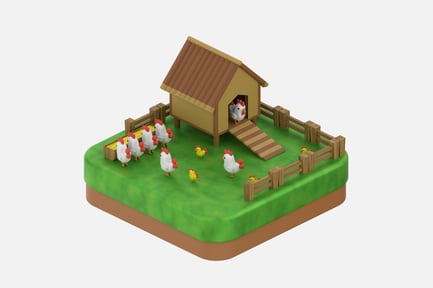 Preview: Chicken Coop 3D Illustrations