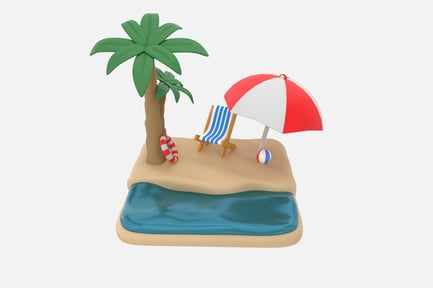 Preview: Beach 3D Illustrations