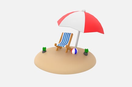 Preview: Beach Umbrella 3D Illustrations