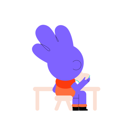 Cartoon Character Reading