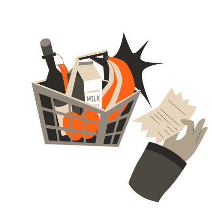 Grocery Cart Receipt